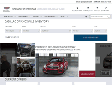 Tablet Screenshot of cadillacofknoxville.com